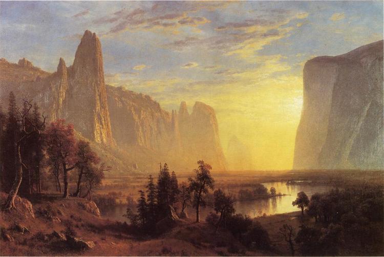 Albert Bierstadt Oil Painting Yosemite Valley, Yellowstone Park